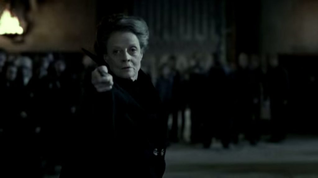 mcgonagall defendendo harry